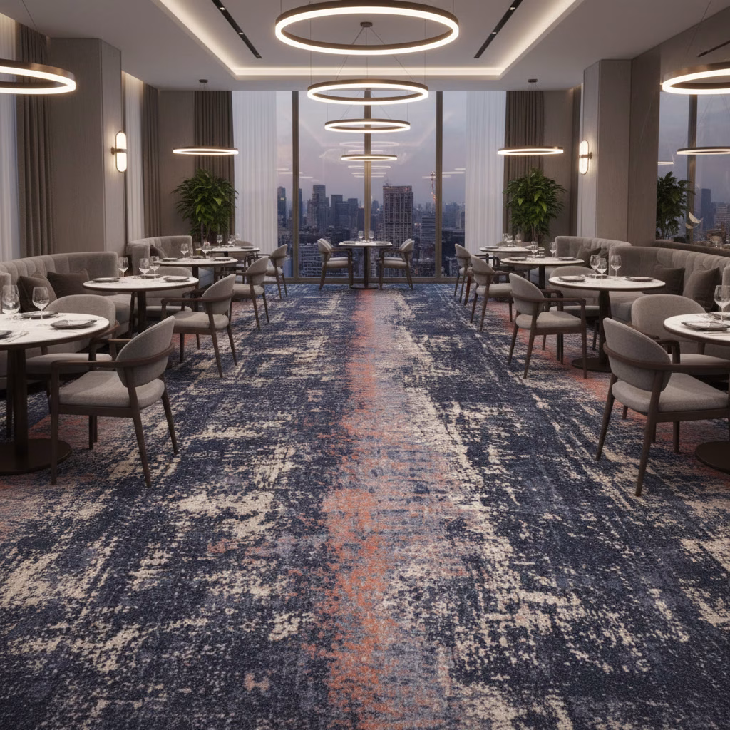 gemini-2.5-flash-image_use_this_image_to_cover_modern_hotel_dinning_room_entire_floor_as_moquette-0 (4) سجاد صوف أكسمنستر مقاوم للاشتعال R7HHI303 - الصورة 1